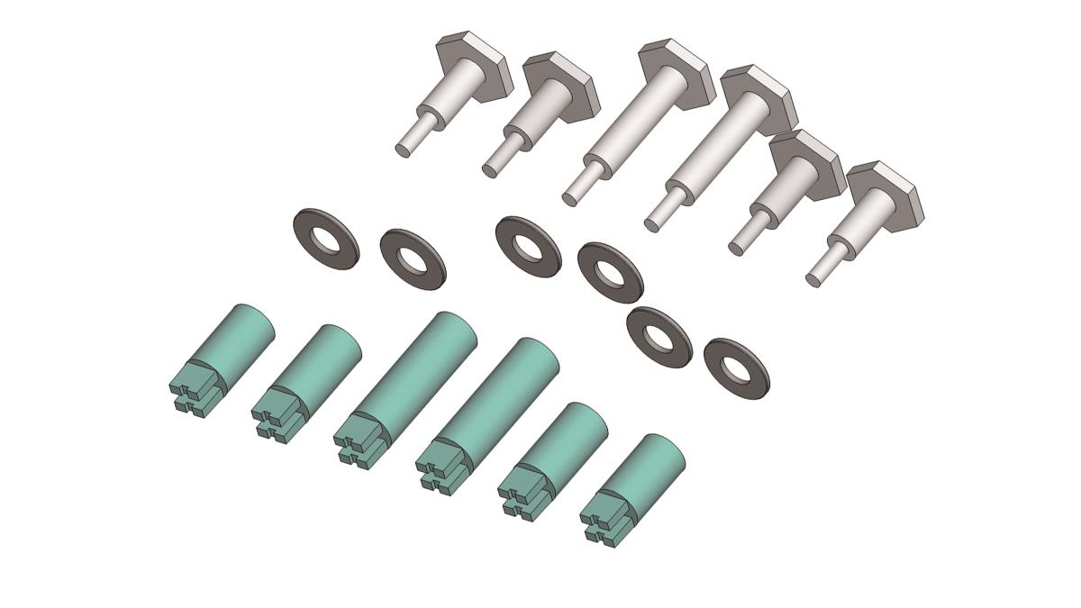 Piko Crank Bolt Set Mogul Silver PK36091