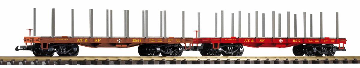 Piko Santa Fe Bogie Stake Wagon Set (2) PK38773