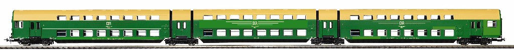 Piko Classic DR DGBgq Bi-Level Coach Set (3) IV PK53123
