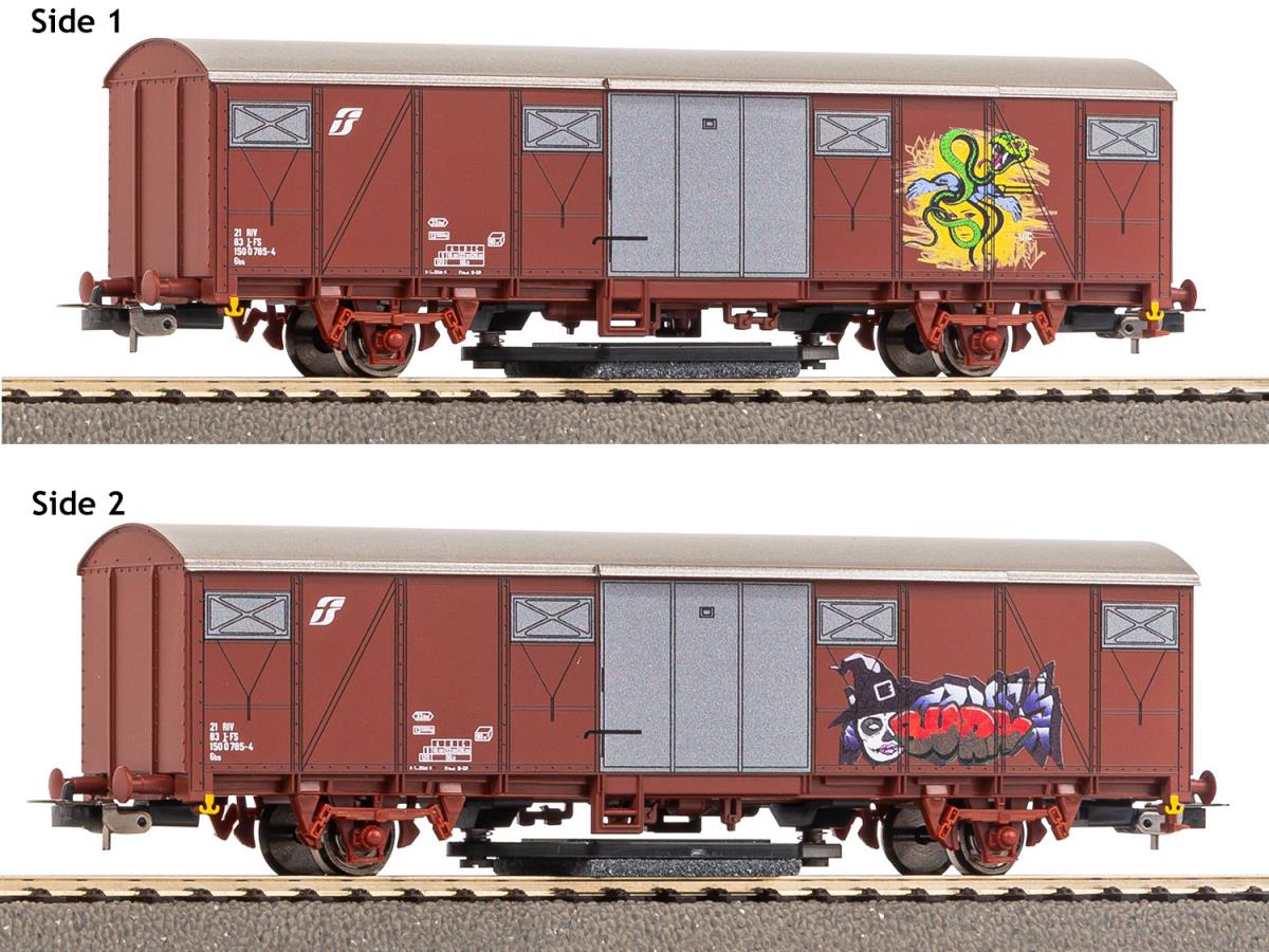Piko Classic FS Track Cleaning Wagon w/Graffiti V PK54327