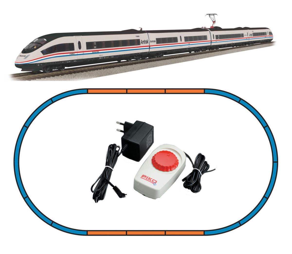 Piko Hobby Amtrak ICE3 Passenger Starter Set PK57198