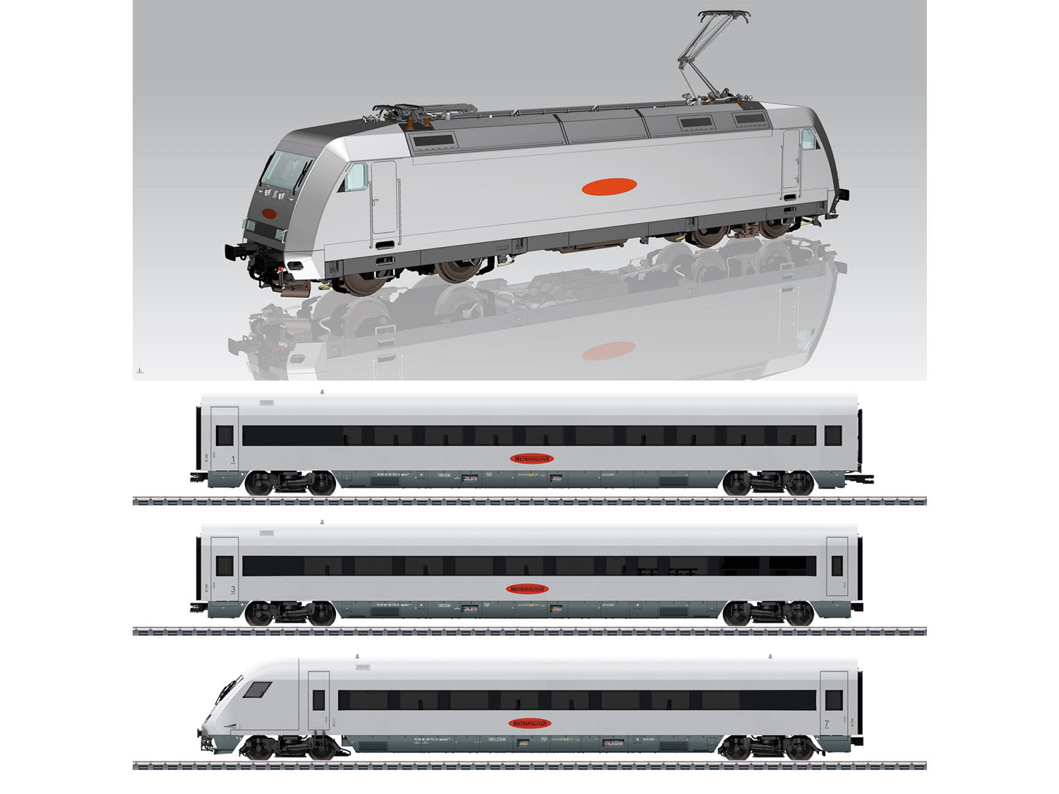 Piko Expert DBAG BR101 Electric Metropolitan Train Pack V PK58150