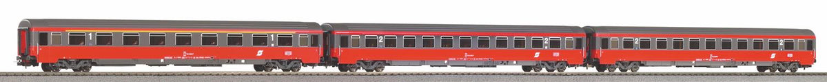 Piko Expert OBB Eurofima 1st/2nd Class Coach Set (3) IV PK58225