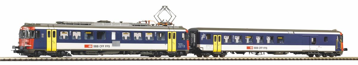 Piko Expert SBB RBe4/4 + BDt EW II Railcar &amp; Trailer Set V PK96854