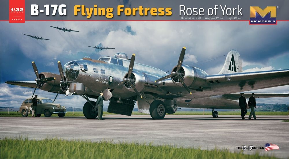 HK Models USAAF B-17G Flying Fortress 'Rose of York' LE Bomber Aircraft PKHK01E44