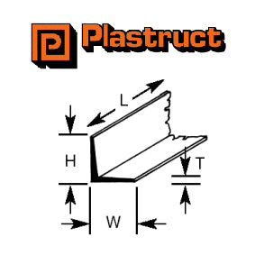 Plastruct (A-1P) Angle 0.8mm 10pc PLS90001