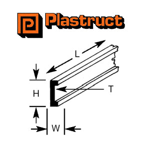 Plastruct (CFS-5P) Channel 4.0x1.4x375mm 6pc PLS90534