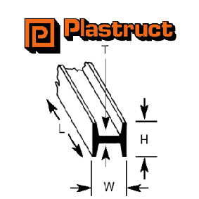 Plastruct (HFS-2P) H Section 1.6x1.6x 250mm 10pc PLS90541