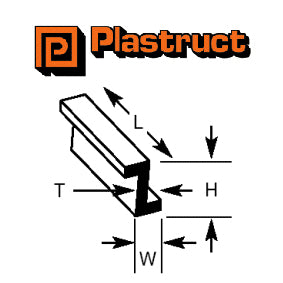 Plastruct (ZFS-4P) Z Section 3.2x2.0mm 8pc PLS90593