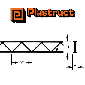 Plastruct (OWTS-6P) Truss 4.8x6.4x150mm 2pc PLS90652