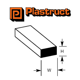 Plastruct (MS-104P) Rectangular 0.3x1.0mm 10pc PLS90712