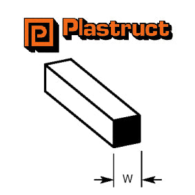 Plastruct (MS-125P) Square Rod 3.2mm 10pc PLS90780