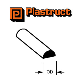 Plastruct (MRH-40P) Half Round Rod 1.0mm PLS90880X