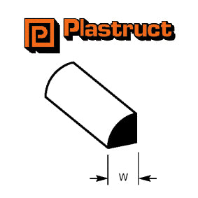 Plastruct (MRQ-30P) Quarter Round Rod 0.8mm 10pc PLS90891