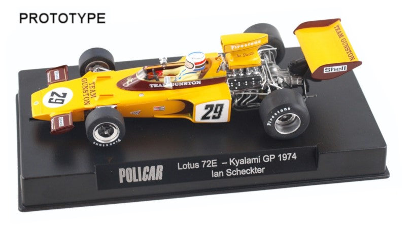 Policar Lotus 72E No.29 Kyalami GP 1974 Scheckter POLCAR02I