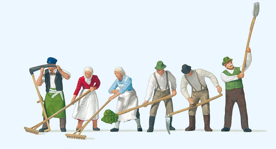 Preiser Hay Harvesters (6) Exclusive Figure Set PR10045