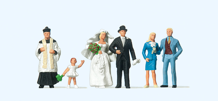 Preiser Catholic Wedding Group (6) Exclusive Figure Set PR10058