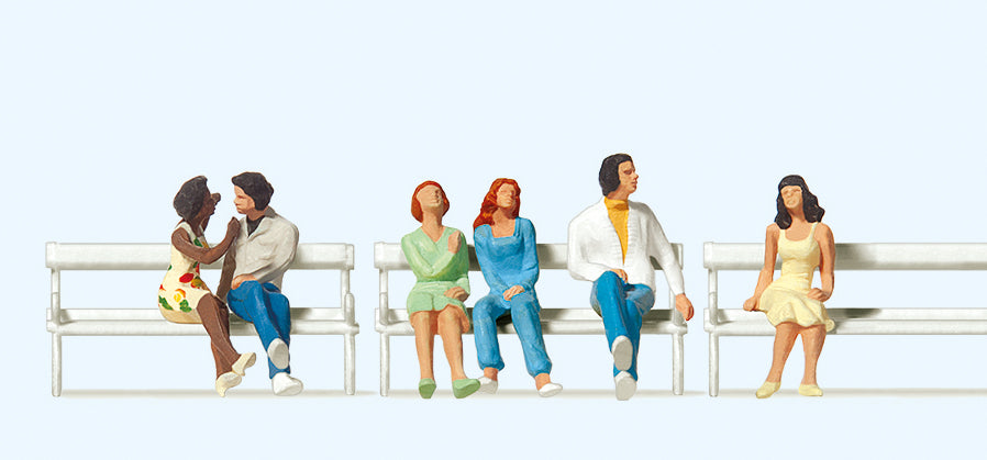 Preiser Seated Couples (3x2) Exclusive Figure Set PR10180