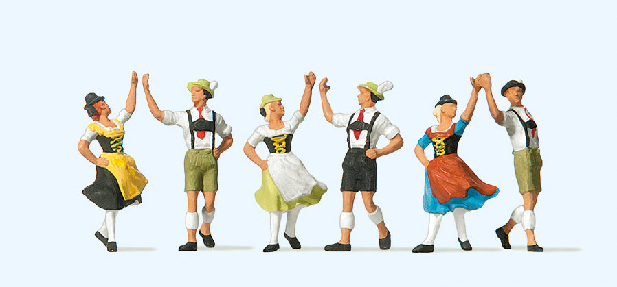 Preiser Folk Dancers (6) Exclusive Figure Set PR10241