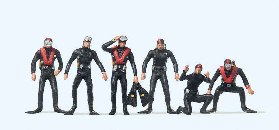 Preiser Divers (6) Exclusive Figure Set PR10249