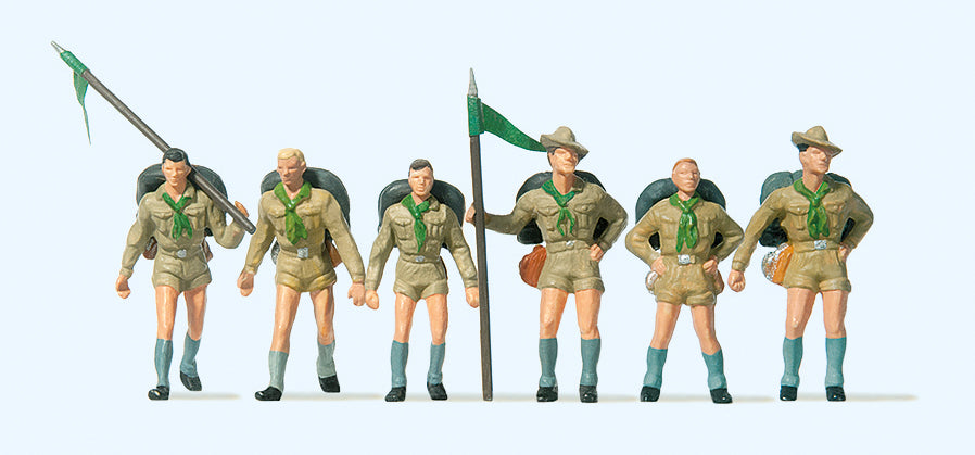 Preiser Boy Scouts (6) Exclusive Figure Set PR10260