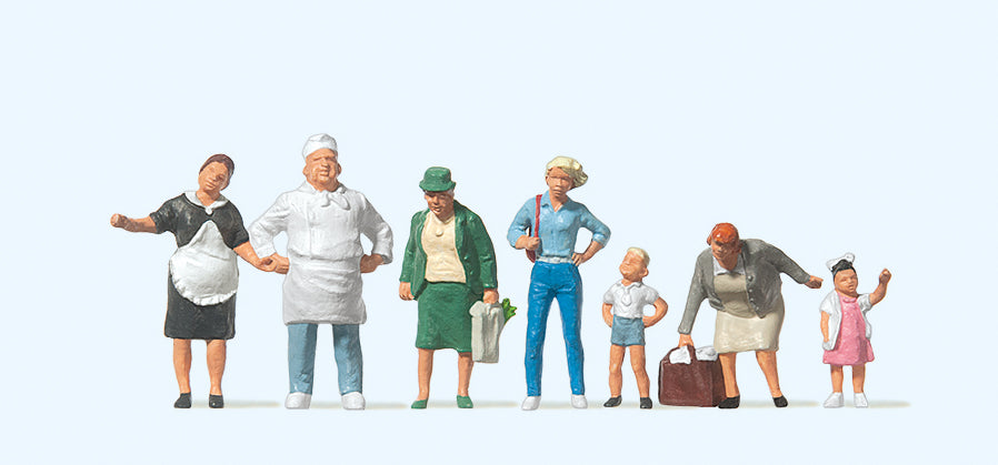 Preiser Bakers Krause (2) and Customers (5) Exclusive Figure Set PR10275