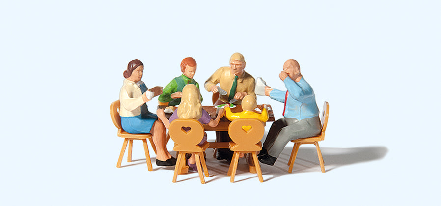 Preiser Family Krause at Garden Restaurant (6) Exclusive Figure Set PR10282