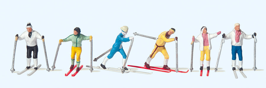 Preiser Cross Country Skiers (6) Exclusive Figure Set PR10312