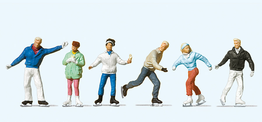 Preiser Skaters (6) Exclusive Figure Set PR10315