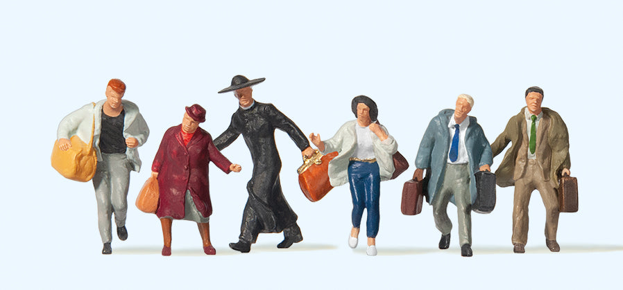 Preiser Passengers Hurrying (6) Exclusive Figure Set PR10327