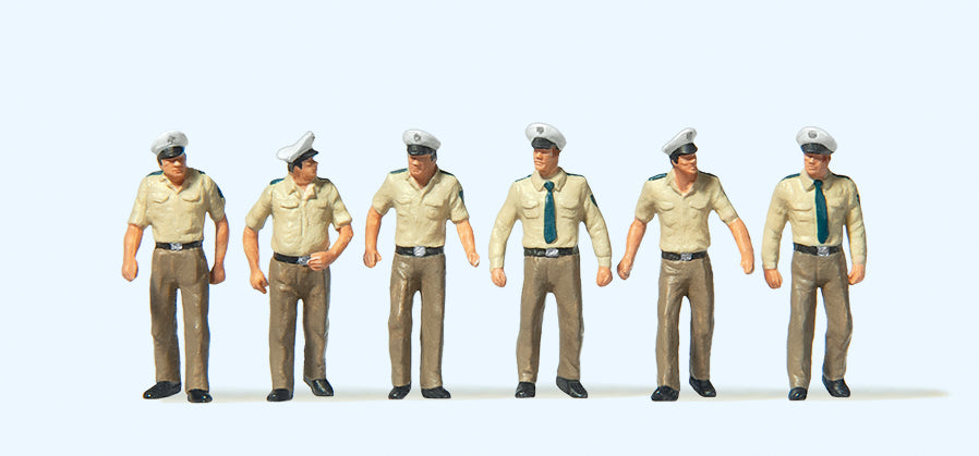 Preiser German Policemen Summer Uniform (6) Exclusive Figure Set PR10340