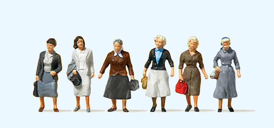 Preiser Female Commuters (6) Exclusive Figure Set PR10365