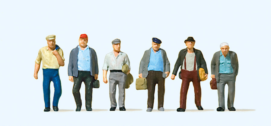 Preiser Male Commuters (6) Exclusive Figure Set PR10366