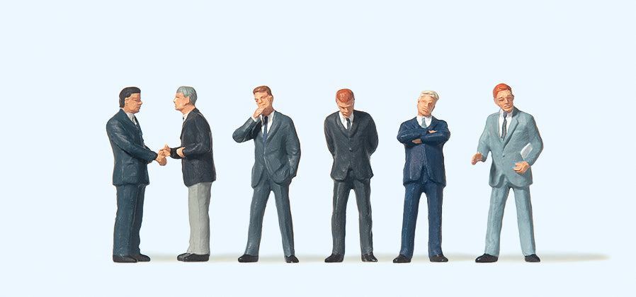 Preiser Businessmen in Suits (6) Exclusive Figure Set PR10380