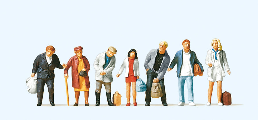 Preiser Standing Bus/Train Passengers (7) Exclusive Figure Set PR10400