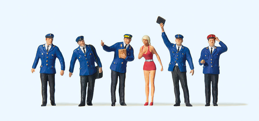 Preiser DB Railway Personnel (5) & Young Lady Exclusive Figure Set PR10416