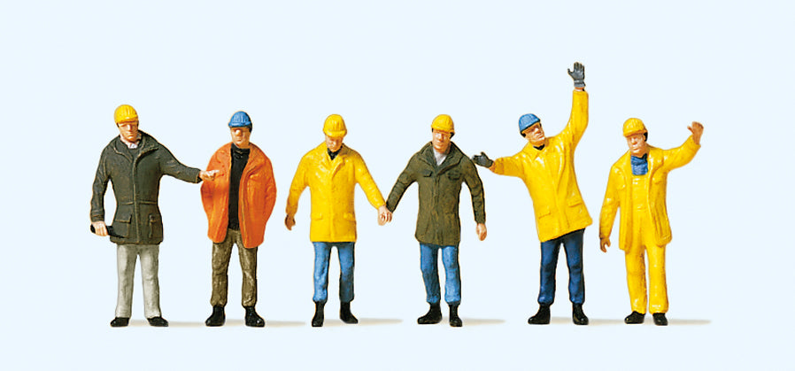 Preiser Workers in Protective Clothing (6) Exclusive Figure Set PR10423