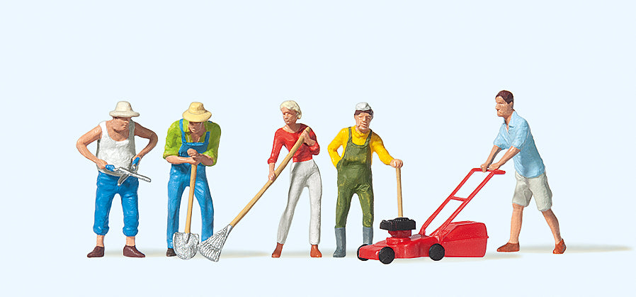 Preiser Gardeners (5) Exclusive Figure Set PR10463