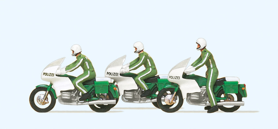 Preiser Police Motorcyclists (3) Exclusive Figure Set PR10489
