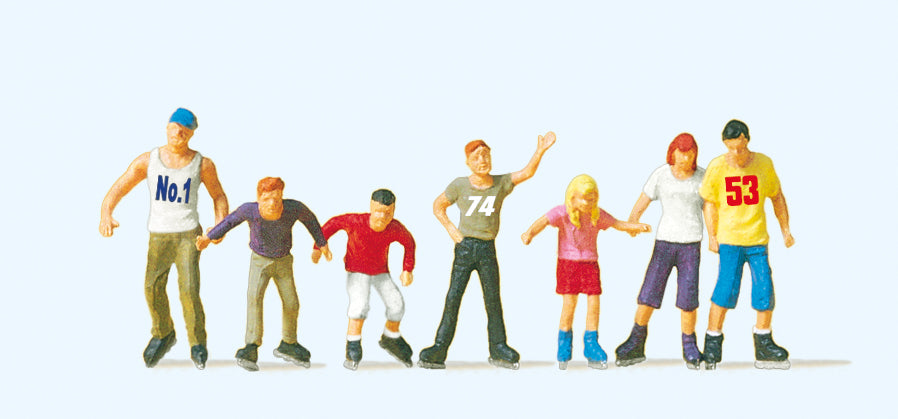 Preiser Inline Skaters (7) Exclusive Figure Set PR10496