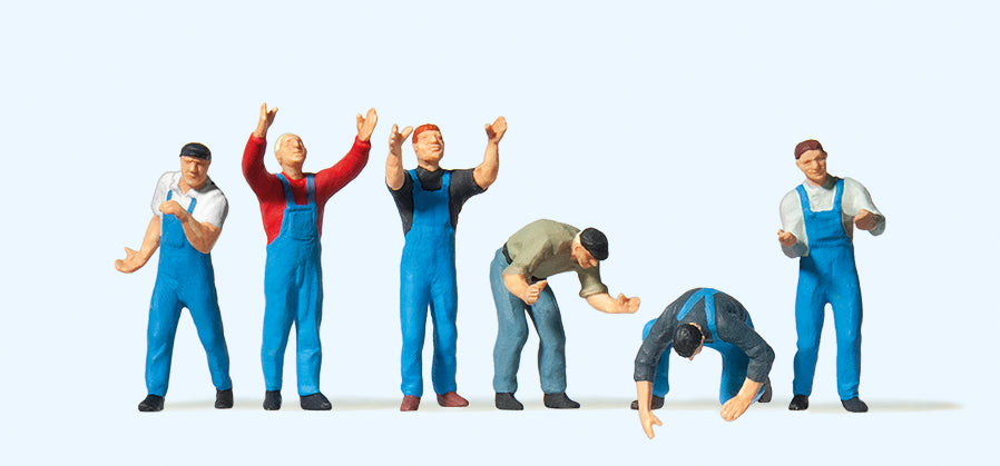 Preiser Scaffolders (6) Exclusive Figure Set PR10497