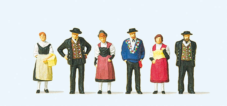 Preiser Swiss National Costume Canton Uri (6) Exclusive Figure Set PR10509
