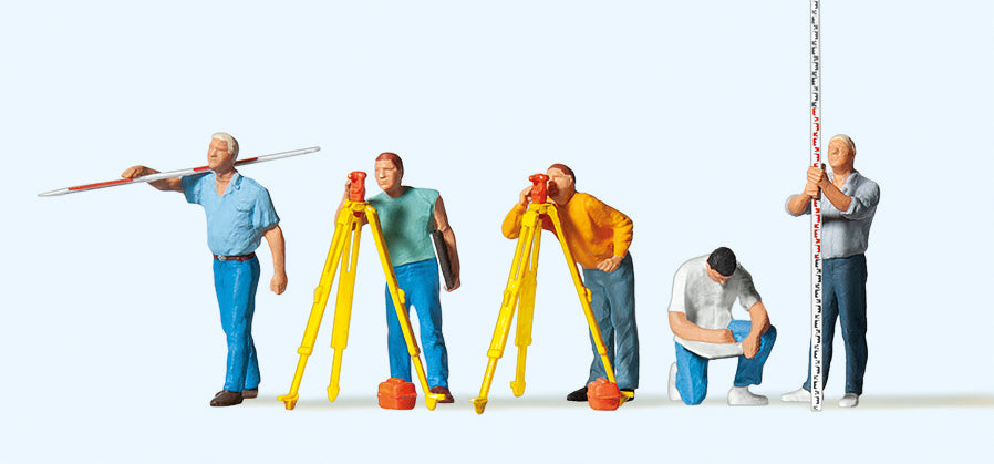 Preiser Surveyors (5) Exclusive Figure Set PR10512