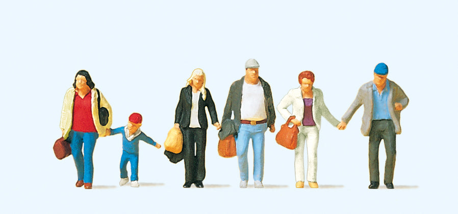 Preiser Walking Travellers (6) Exclusive Figure Set PR10516