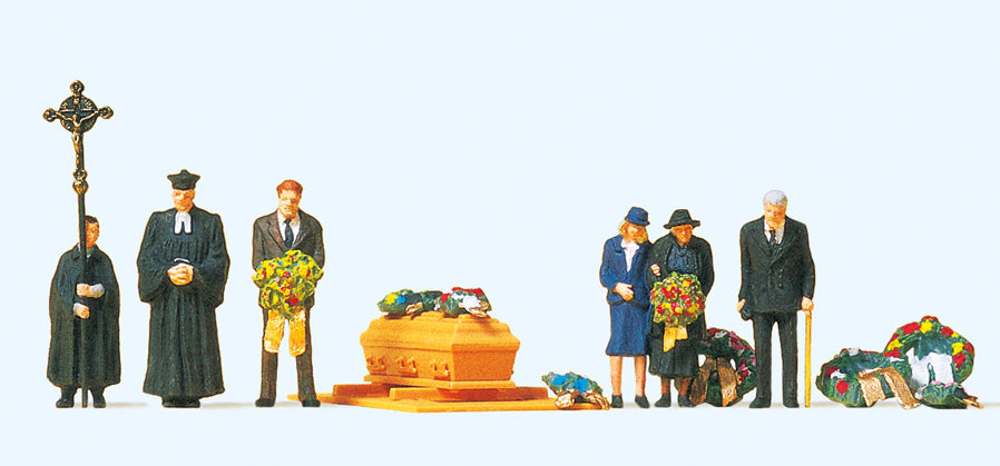 Preiser Protestant Funeral (6) Exclusive Figure Set PR10519