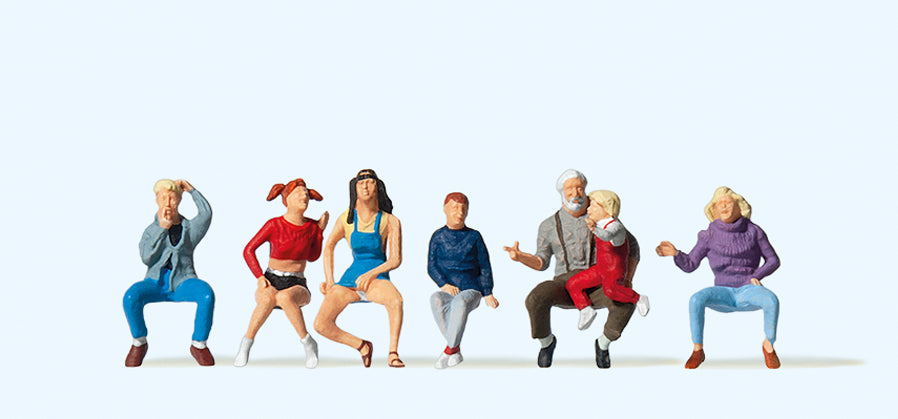 Preiser Grandfather with Children (6) Exclusive Figure Set PR10536