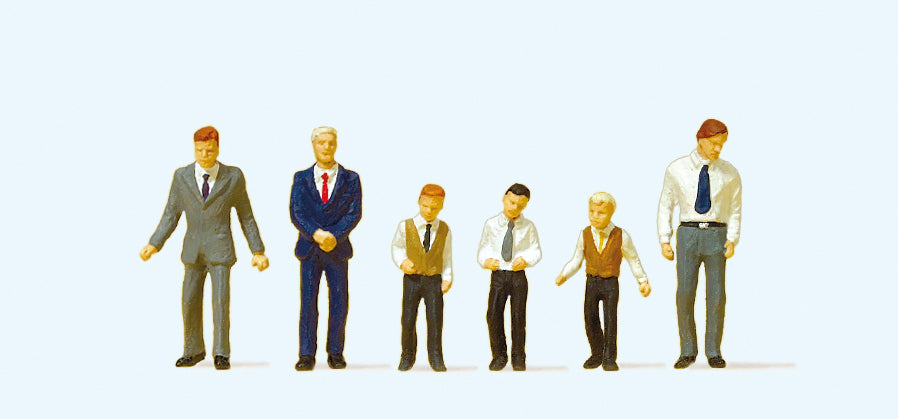 Preiser Male Churchgoers (6) Exclusive Figure Set PR10560