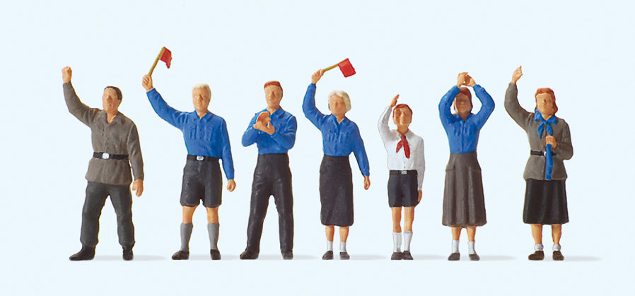 Preiser Free German Youth Young Pioneers (7) Exclusive Figure Set PR10593