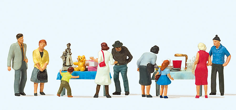 Preiser Flea Market Scene (9) Exclusive Figure Set PR10595