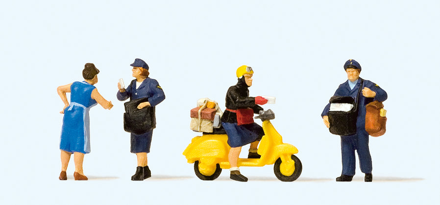 Preiser German Federal Post Scene (4) Exclusive Figure Set PR10610